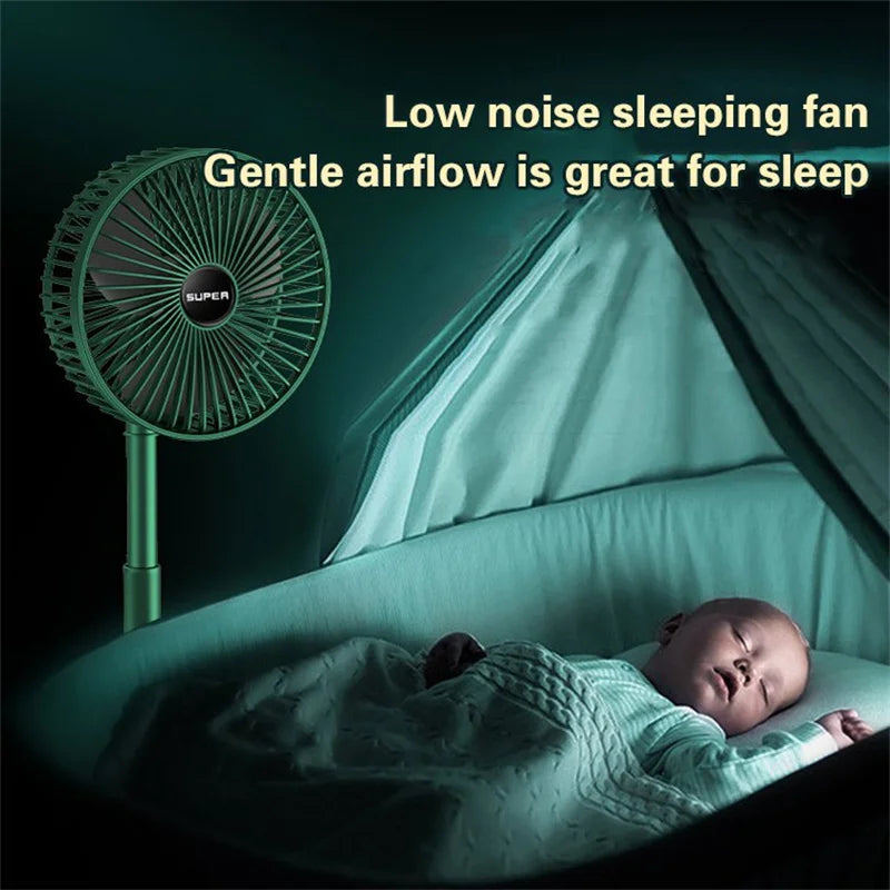 Rechargeable - Portable Telescopic Folding Fan