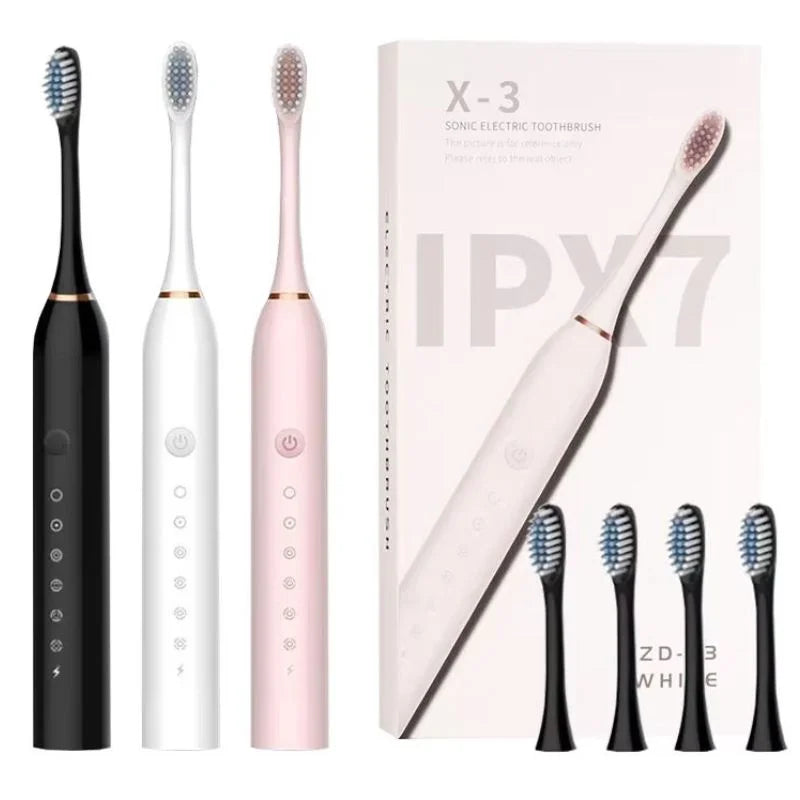 Rechargeable Sonic Cleaning Toothbrush with Soft Bristles