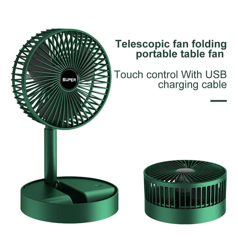 Rechargeable - Portable Telescopic Folding Fan