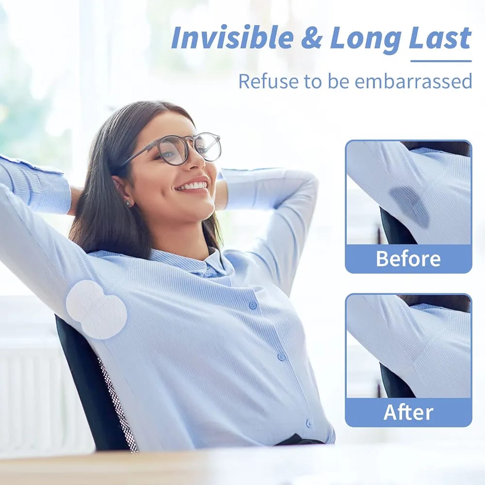 10 Pcs Breathable Sweat Pads For Women Comfortable Disposable Underarm Pads