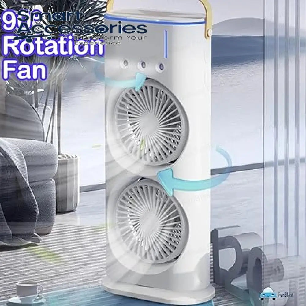Mini Double Head Mist Fan
